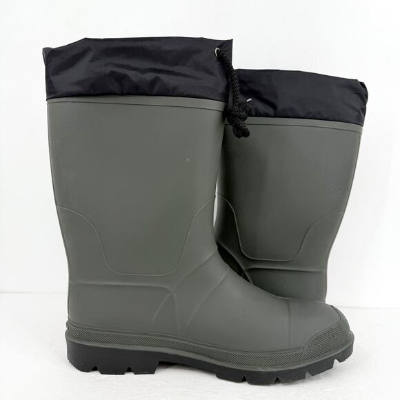 Kamik Mens Forester Winter Rainboots US 13 D Black Khaki Waterproof NWOB - Picture 4 of 12